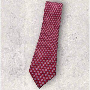 VINEYARD VINES Silk Tie USA Red Blue Monogram NY W:3.5"